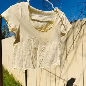 Yellow crop top